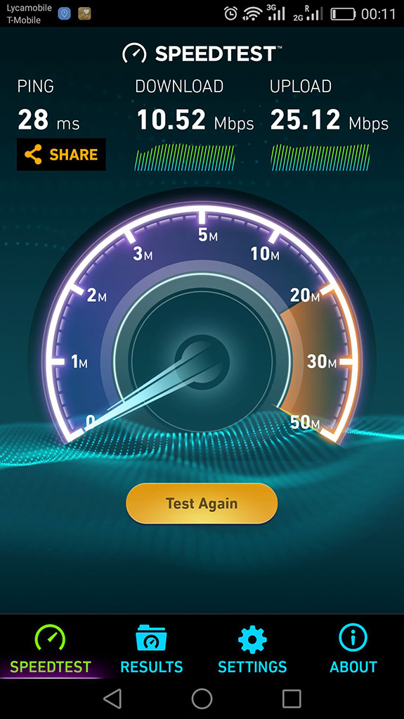 USR-G806美國版在T-mobile網絡下測試結果