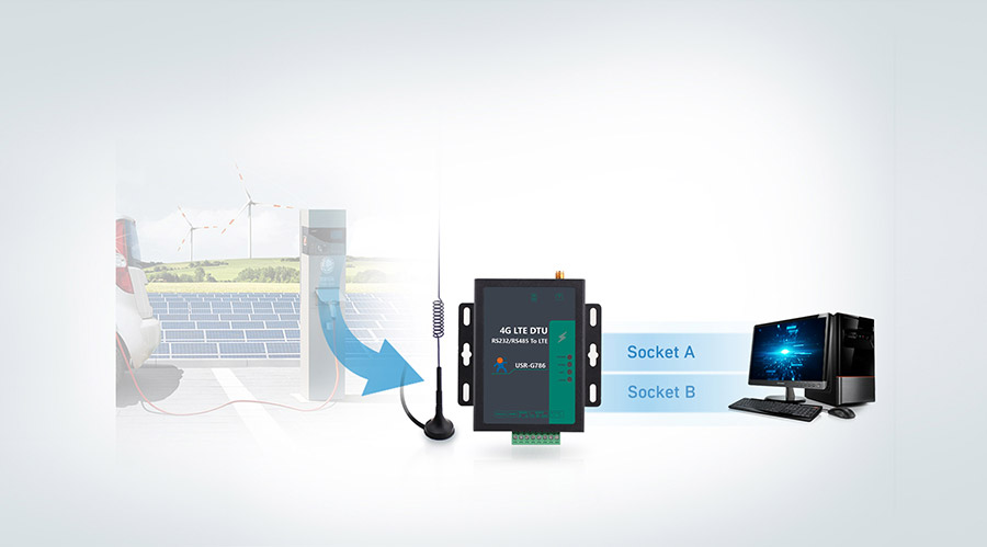 RS485電氣隔離DTU的網絡透傳工作模式