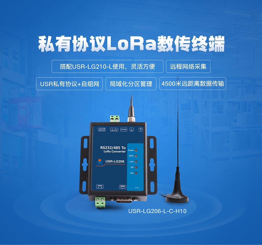 LoRa數傳終端USR-LG206-L-C-H10