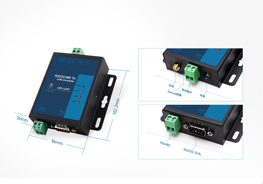 大功率LoRa無線數(shù)傳電臺(tái)產(chǎn)品細(xì)節(jié)